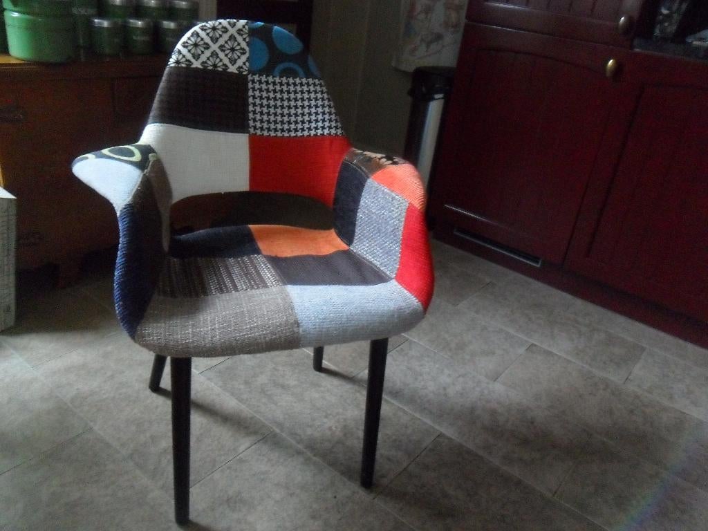 Stoel Patchwork, Huis en Inrichting, Stoelen, Ophalen, Overige kleuren, Zo goed als nieuw, Stof