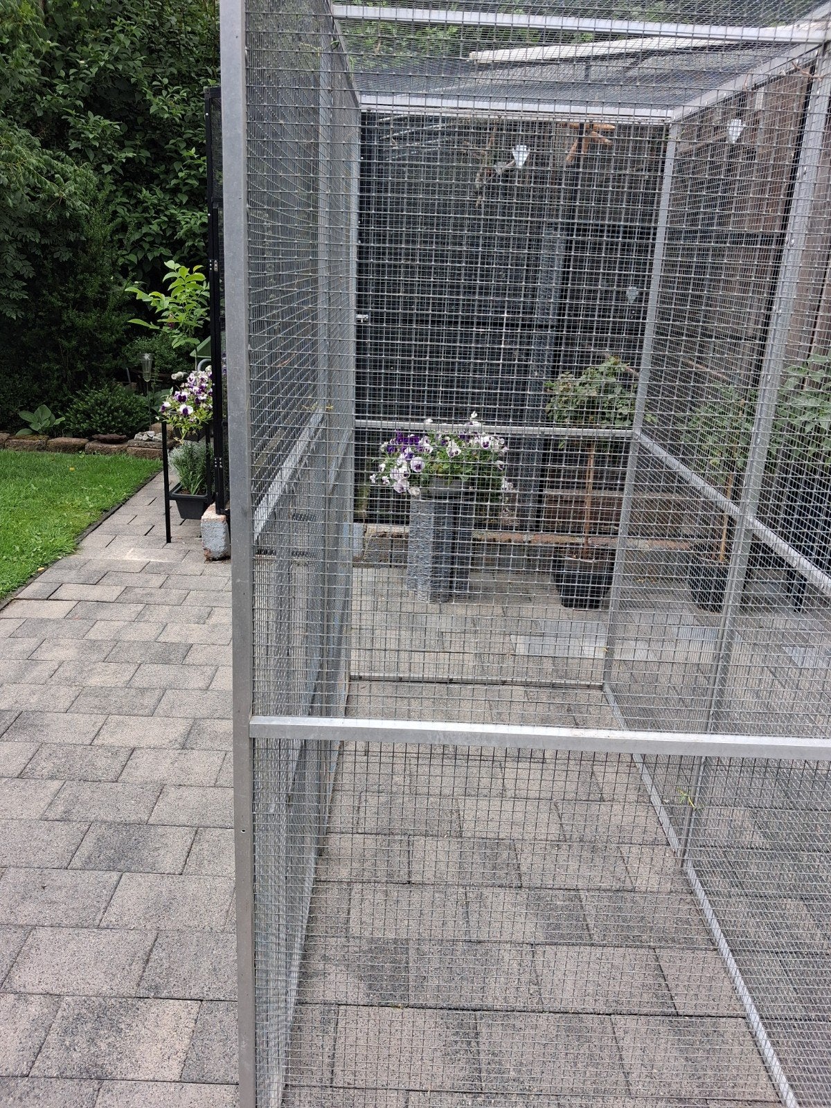 Gebruikte aluminium voliere,, Dieren en Toebehoren, Ophalen, Aluminium, Volière