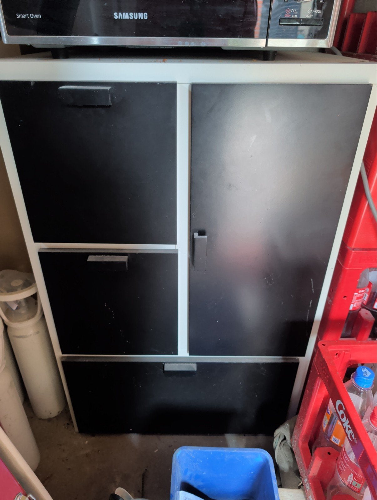 Stuva Kast Wit/Zwart met Lades en Kastje (100x65.5x40cm), Ophalen, Gebruikt