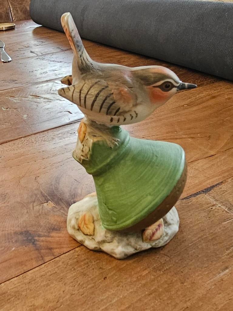 Alfro London Porseleinen Vogelbeeldje Winterkoninkje, Ophalen of Verzenden