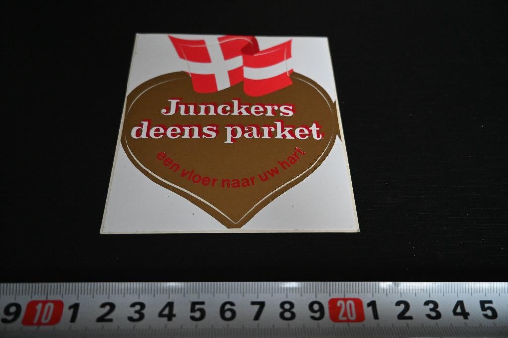 sticker Junckers Deens parket een vloer naar uw hart *, Ophalen, Zo goed als nieuw, Sticker