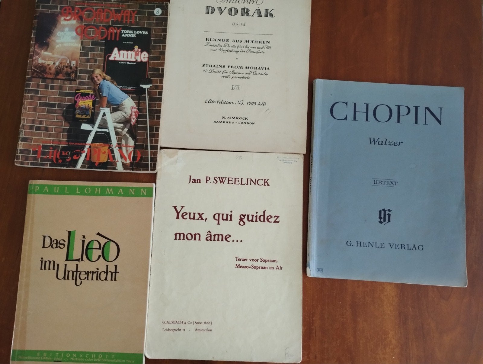 Diverse bladmuziek: Chopin, Dvorak, Sweelinck, Broadway, Muziek en Instrumenten, Bladmuziek, Gebruikt, Klassiek, Overige soorten