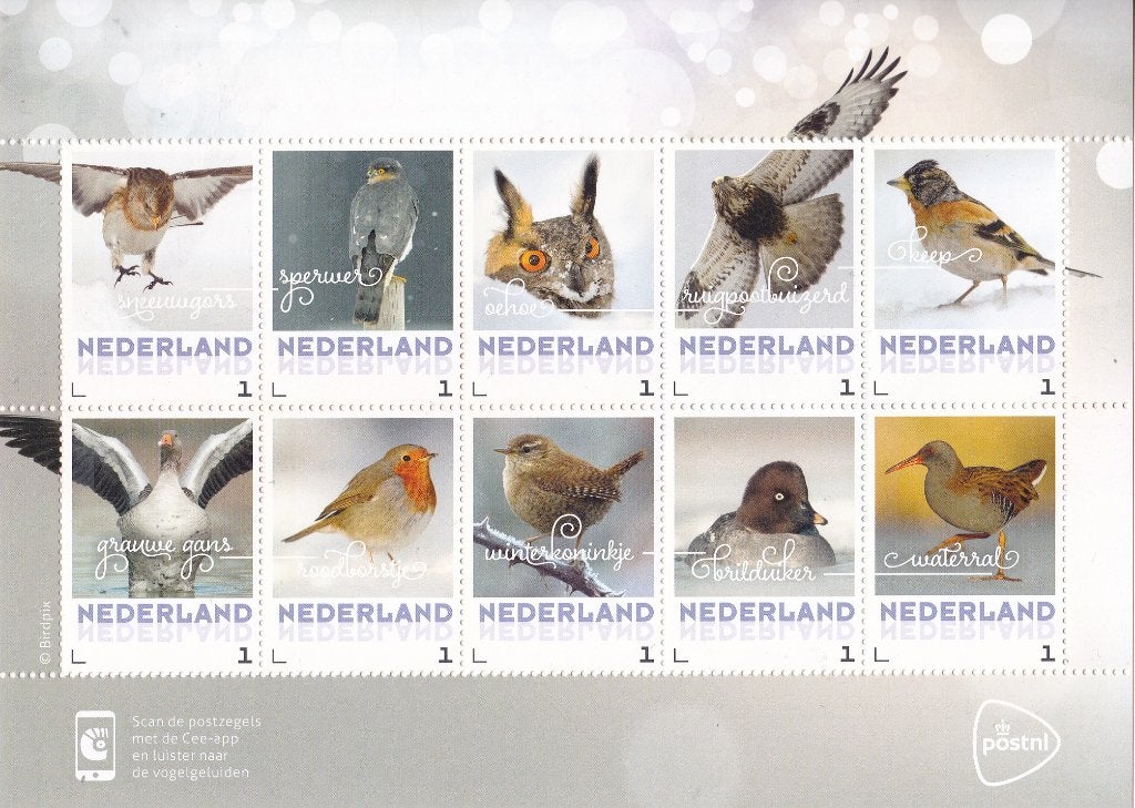 Persoonlijke postzegels-Nederlandse vogels–Wintervogels–MNH, Verzenden, Na 1940, Postfris