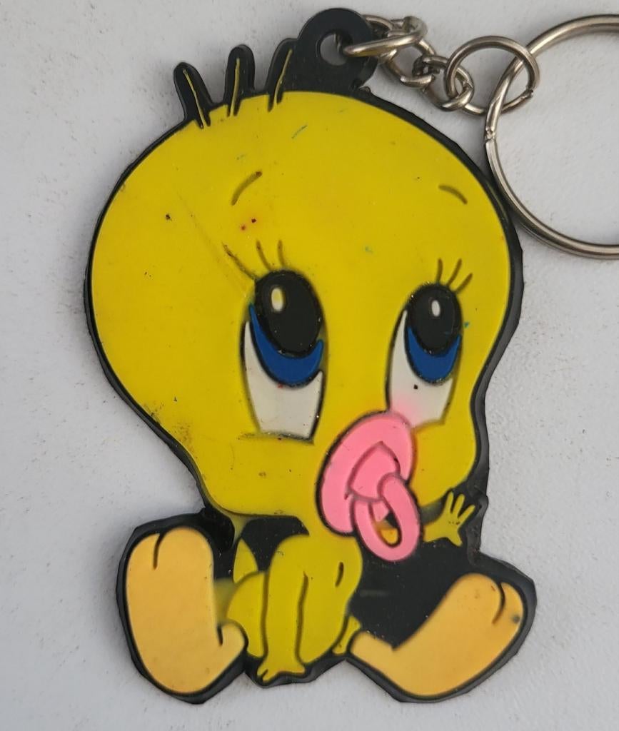 Vintage Looney Tunes Baby Tweety Sleutelhanger, Ophalen of Verzenden, Gebruikt, Knuffel of Figuurtje