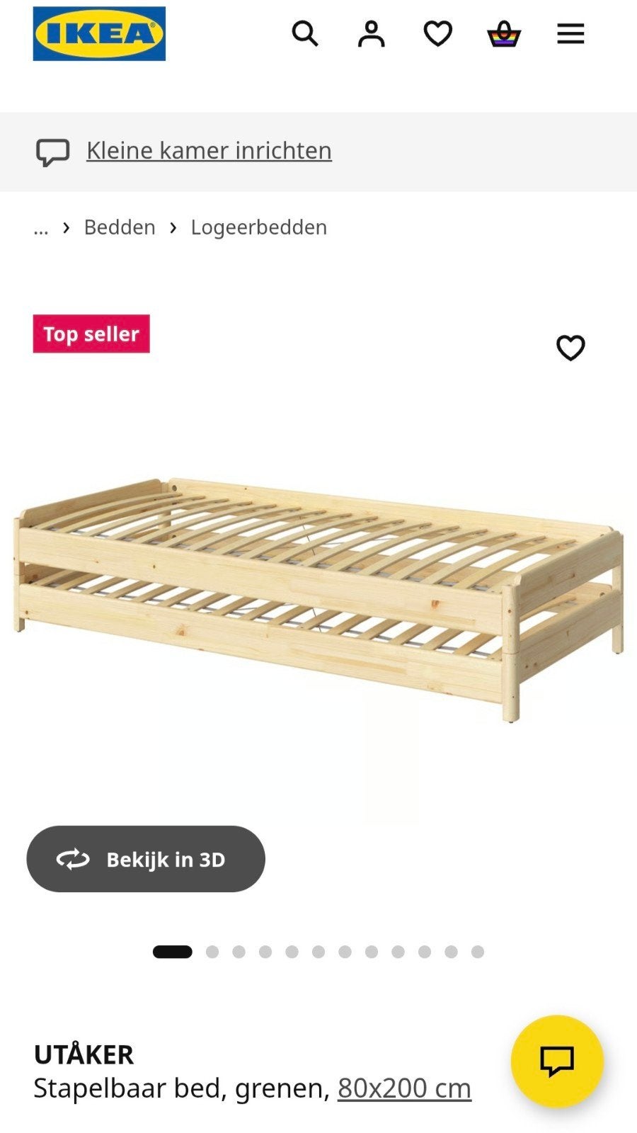 Stapelbaar bed Ikea, Ophalen, Nieuw