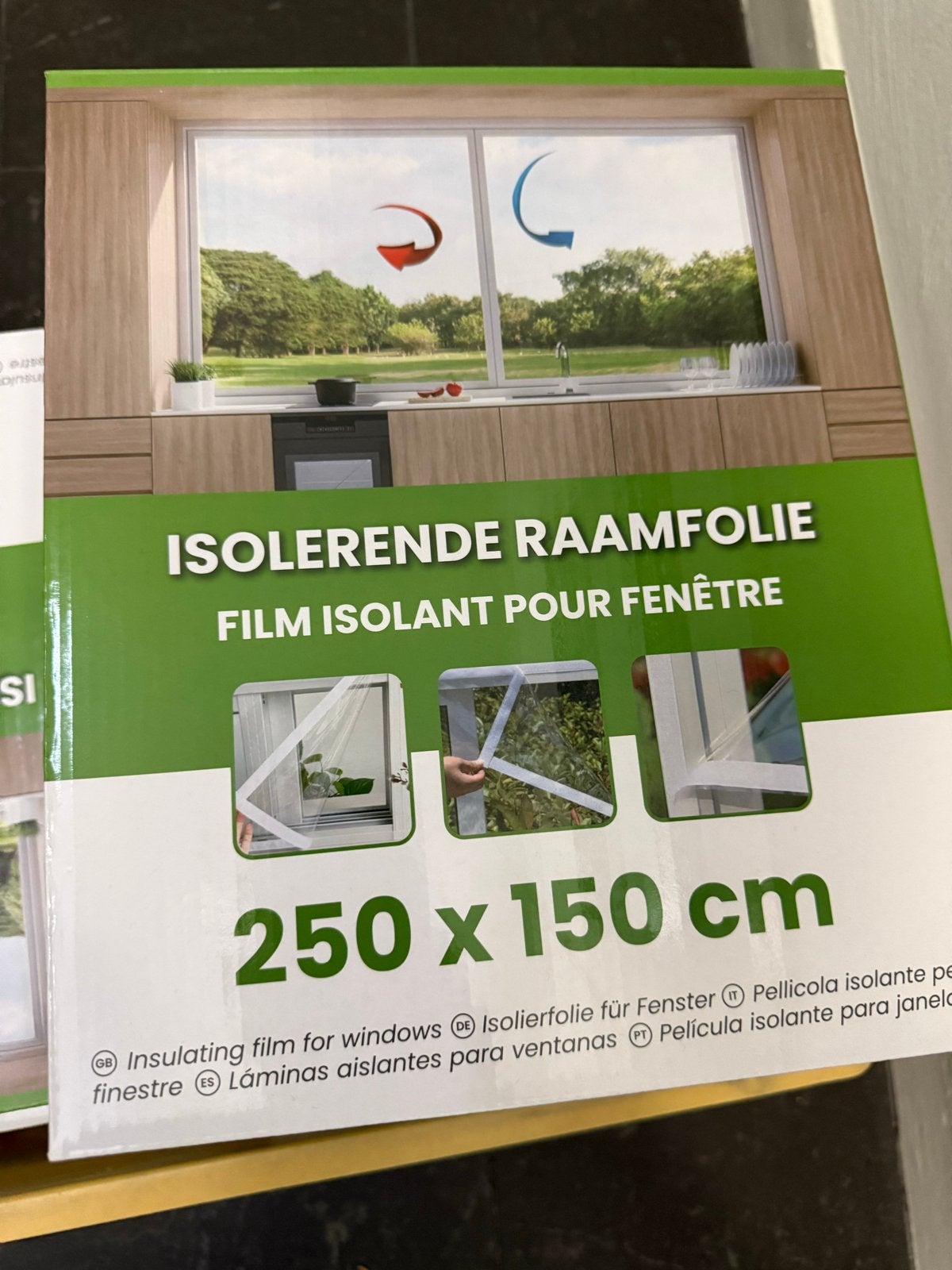 5 stuks Isolerende Raamfolie 250 x 150 cm, Ophalen, Nieuw, 160 cm of meer, Overige typen