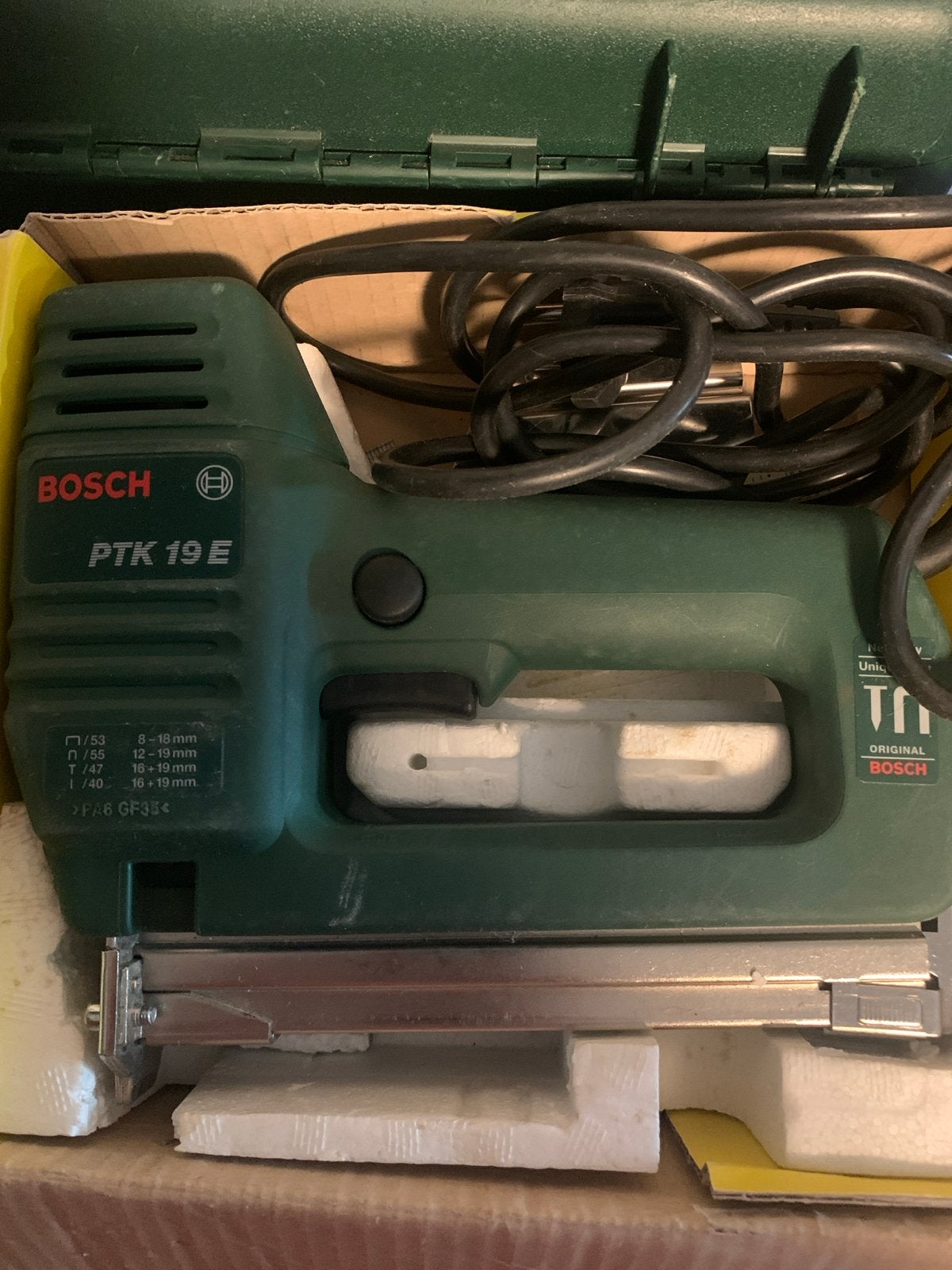 Bosch PTK 19 E Tacker - Elektrische Nietmachine, Ophalen of Verzenden, Gebruikt, Tacker/nietmachine, Bosch