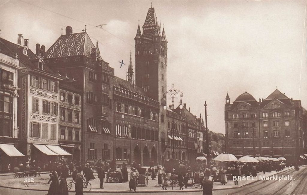 702-292-043 Basel: Marktplatz, Verzenden, Voor 1920, Overig Europa