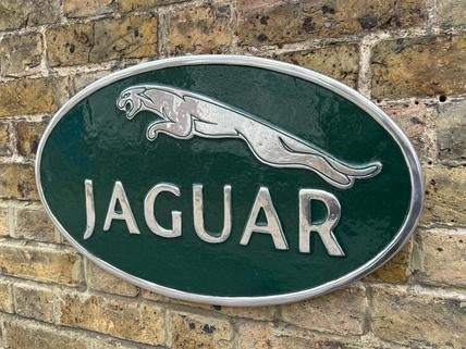 Mooi Jaguar showroom garage  dealer reclame decoratie bord, Reclamebord, Retro borden, Ophalen of Verzenden, Zo goed als nieuw