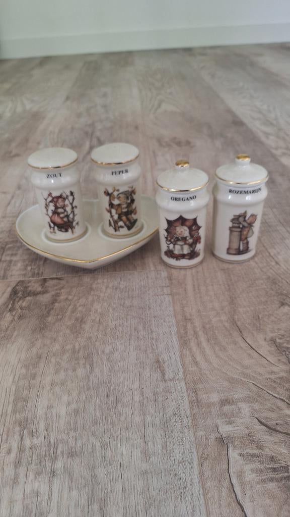 M.J. Hummel peper- en zoutstel met kruidenpotjes, Ophalen of Verzenden