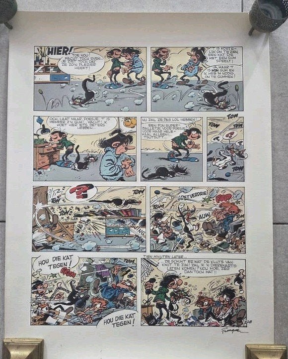 Guust Flater Poster - Frequin - 50 x 65 cm, Rechthoekig Staand, Deurposter of groter, Ophalen of Verzenden, Zo goed als nieuw
