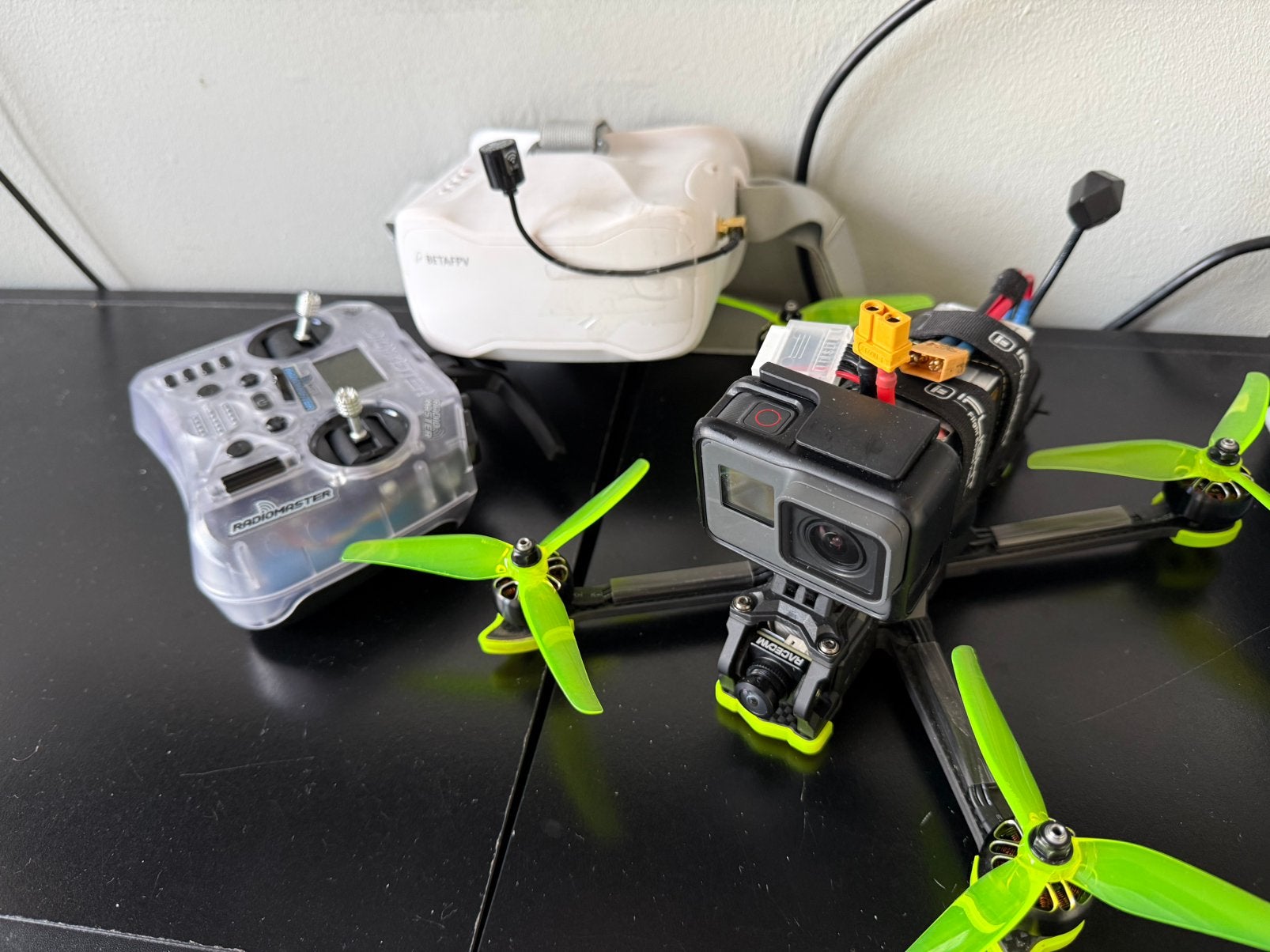 Fpv drone compleet(zonder gopro), Quadcopter of Multicopter, RTF (Ready to Fly), Zo goed als nieuw, Ophalen