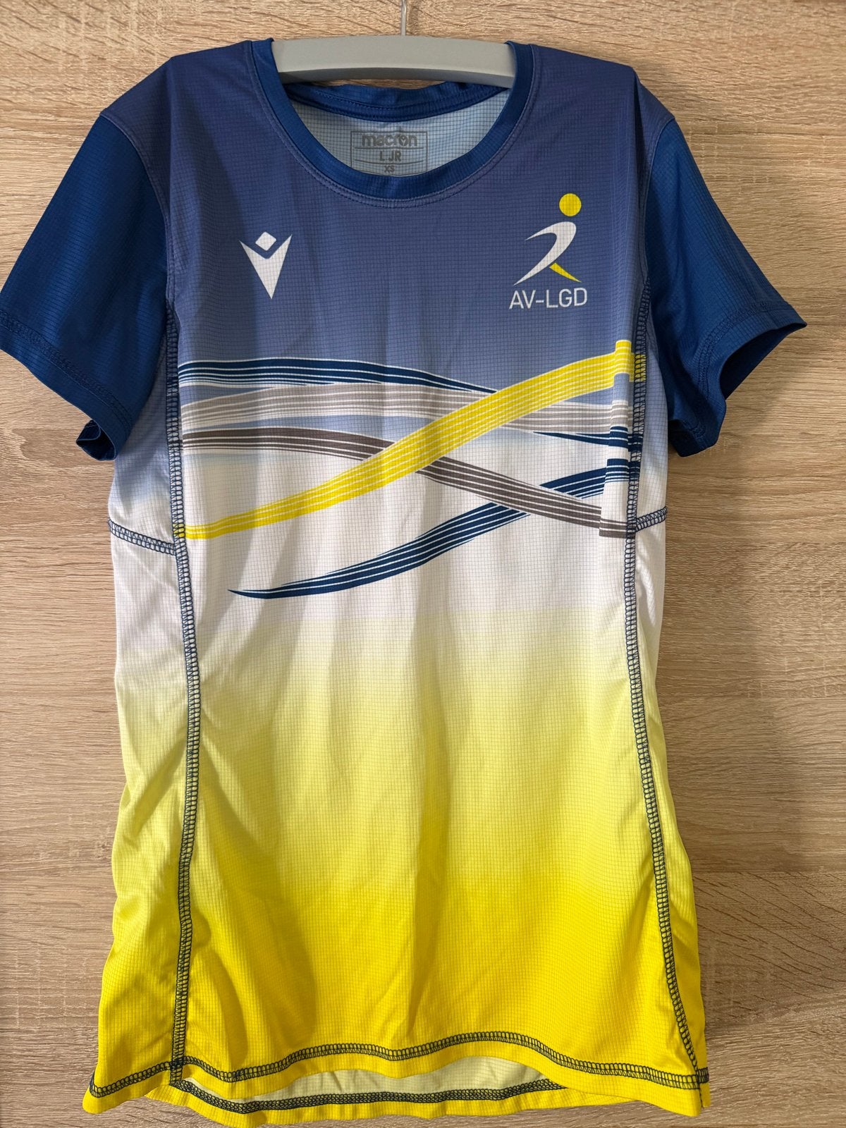 Macron AV-LGD Sportshirt - Maat L JR / XS, Ophalen, Zo goed als nieuw, Maat 34 (XS) of kleiner, Blauw