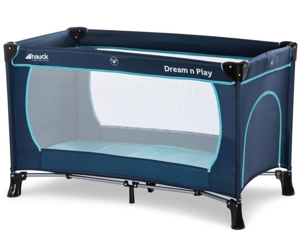 Dream'n Play Plus Navy/Aqua (120x 60 cm), Ophalen, Zo goed als nieuw, Reisbedje