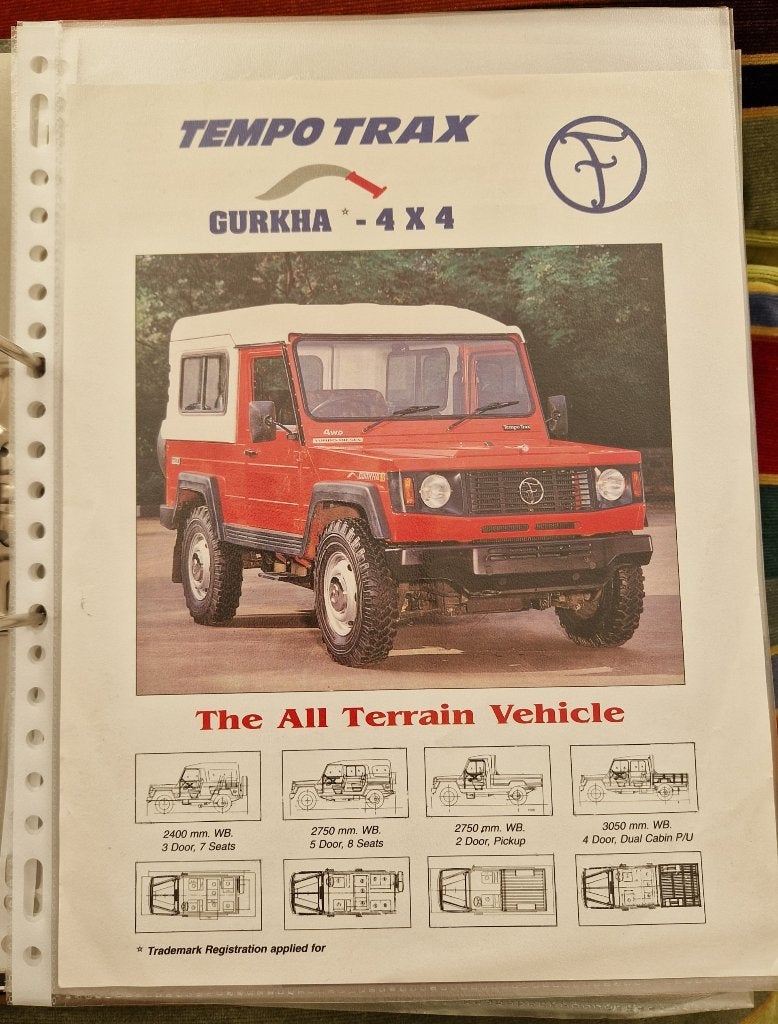 Leaflet Tempo Trax Gurkha, Ophalen of Verzenden, Zo goed als nieuw, Overige merken