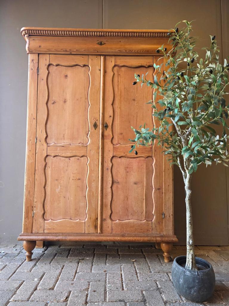 Grenen biedermeier kledingkast meidenkast bez mogelijk, Ophalen of Verzenden