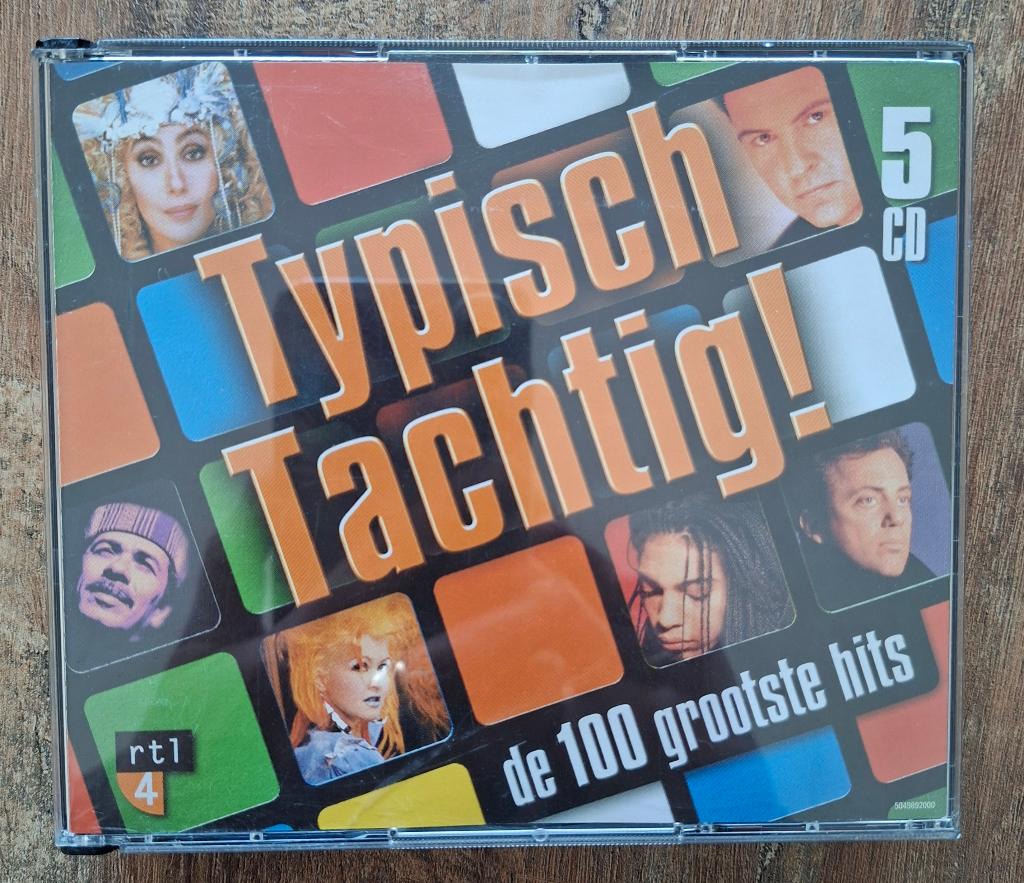 TE KOOP! 5-CD's Typisch tachtig! Als NIEUW!, Cd's en Dvd's, Ophalen of Verzenden, 2000 - 2009, Zo goed als nieuw, Boxset