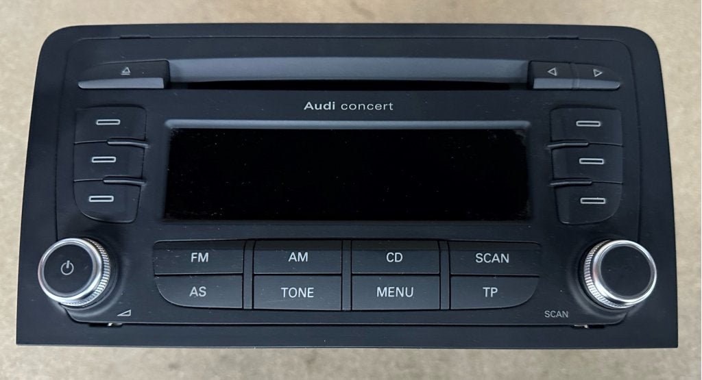Audi Concert Radio, Niet ingevuld, Niet ingevuld, Niet ingevuld, Audi