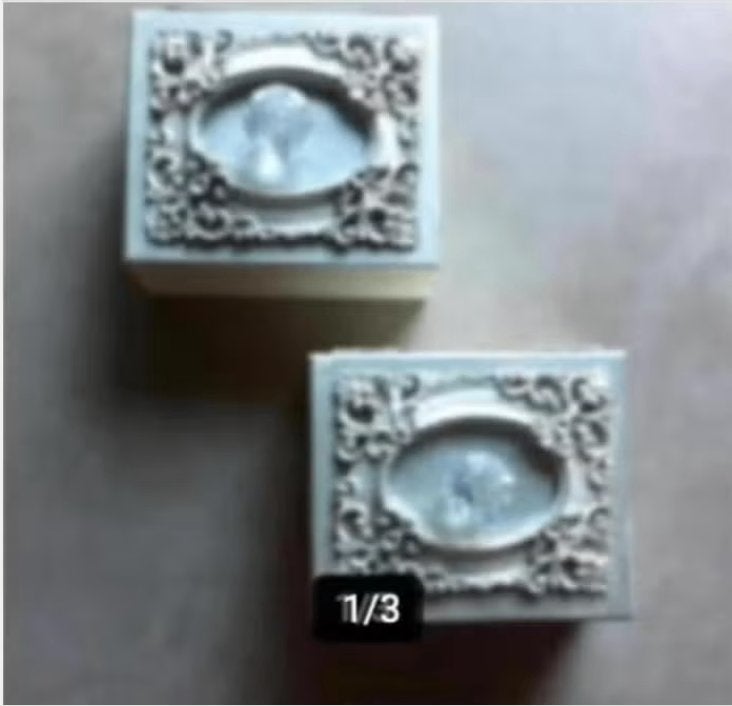 2 houten sierdoosjes white Wash,Br13 cm H 6 cm, Ophalen of Verzenden