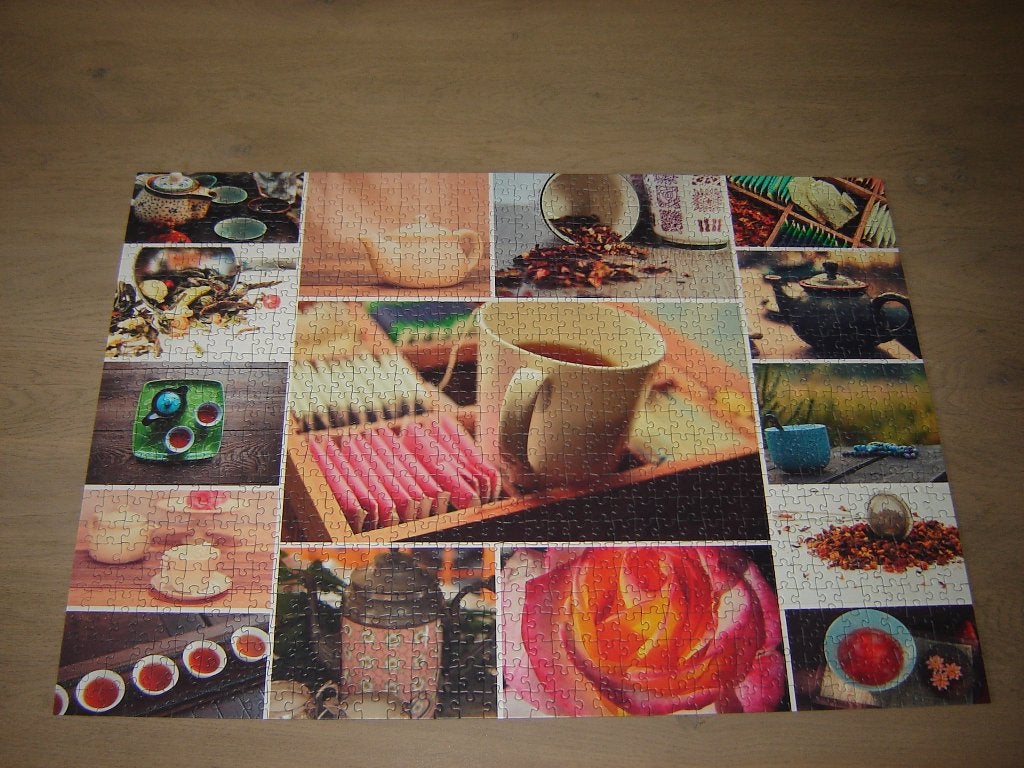 Puzzel Grafika COLLAGE - TEA 1000 st., Ophalen of Verzenden, 500 t/m 1500 stukjes, Zo goed als nieuw, Legpuzzel