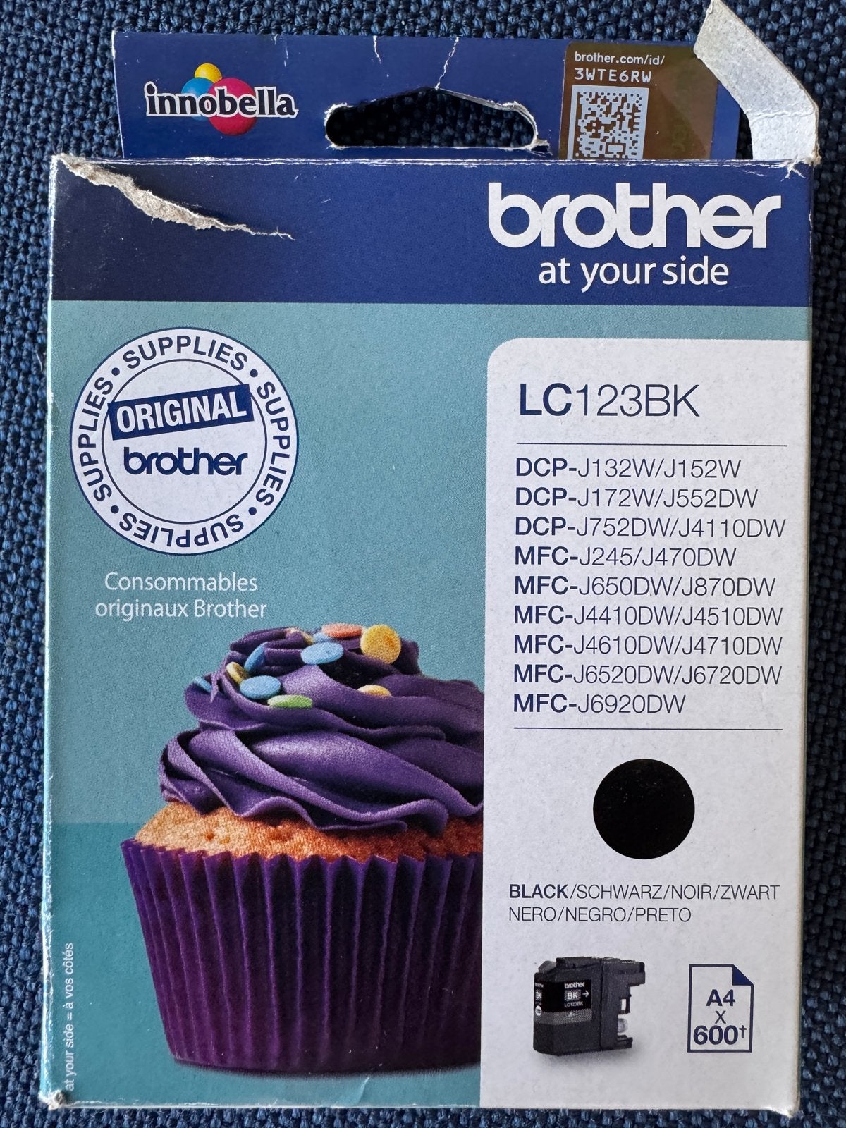 Brother LC123BK Inktcartridge Zwart - Nieuw, Ophalen of Verzenden, Nieuw, Cartridge