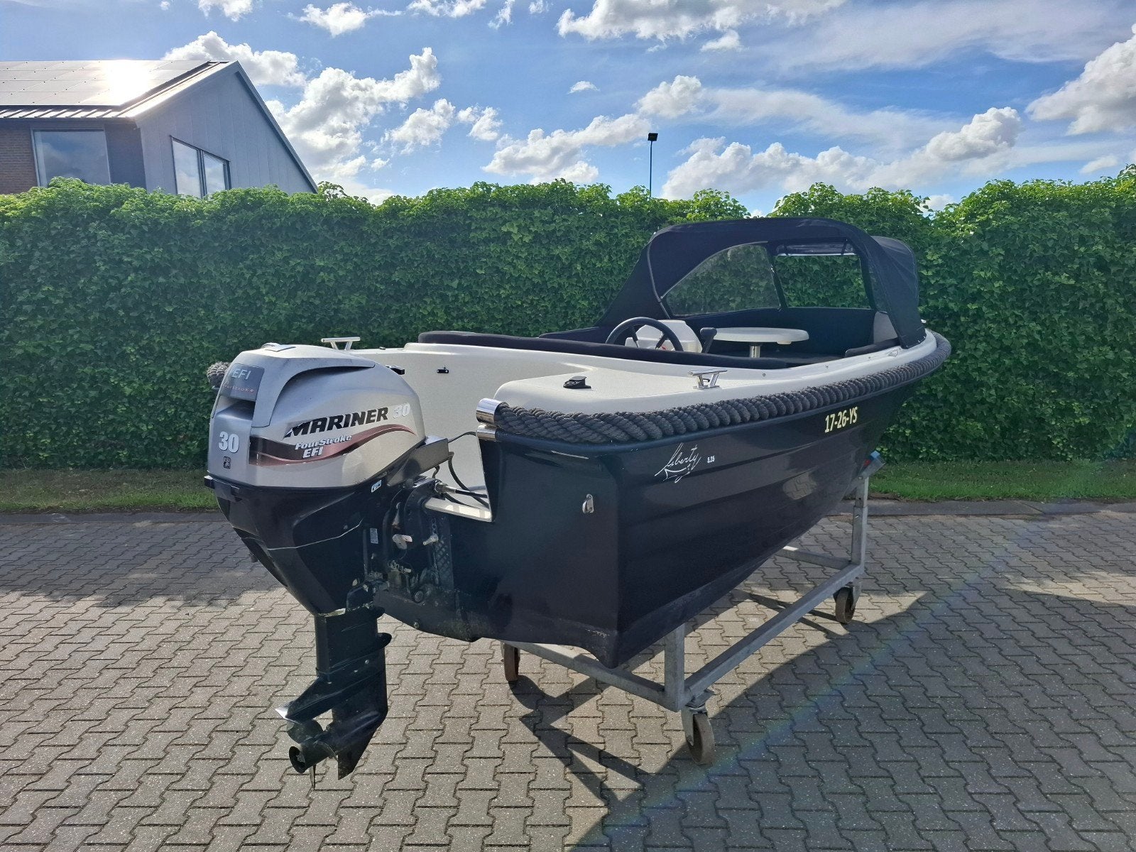 Liberty 525 Tender Sloep 30pk 4takt Mariner Buitenboordmotor, Ophalen, Gebruikt, Liberty, Rondzit