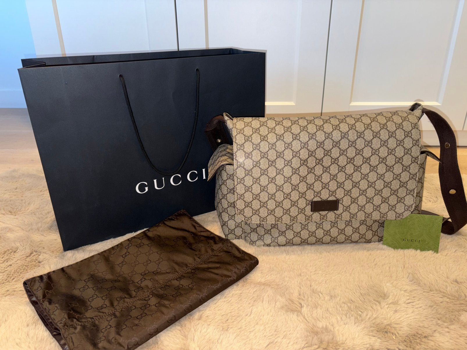 Gucci Luiertas met Verschoningsmatje, Verzorgingstas, Gebruikt, Gucci, Ophalen of Verzenden