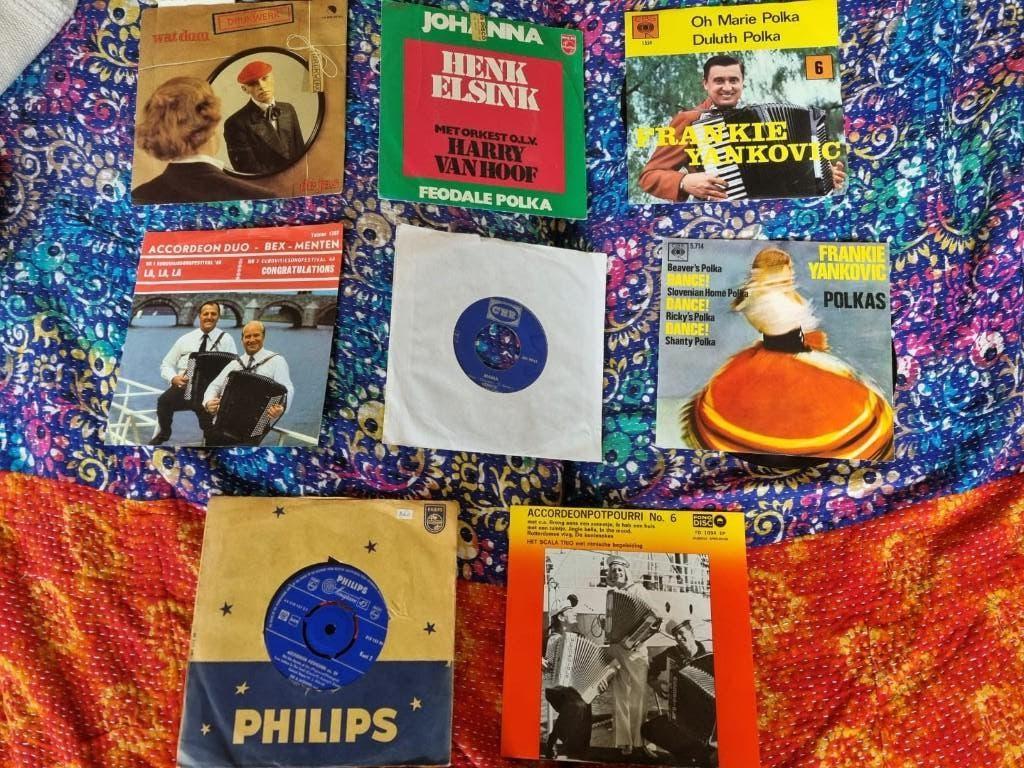 Singlepack 8 stuks / oa accordeon hits, Gebruikt, 7 inch, Ophalen of Verzenden, Levenslied of Smartlap
