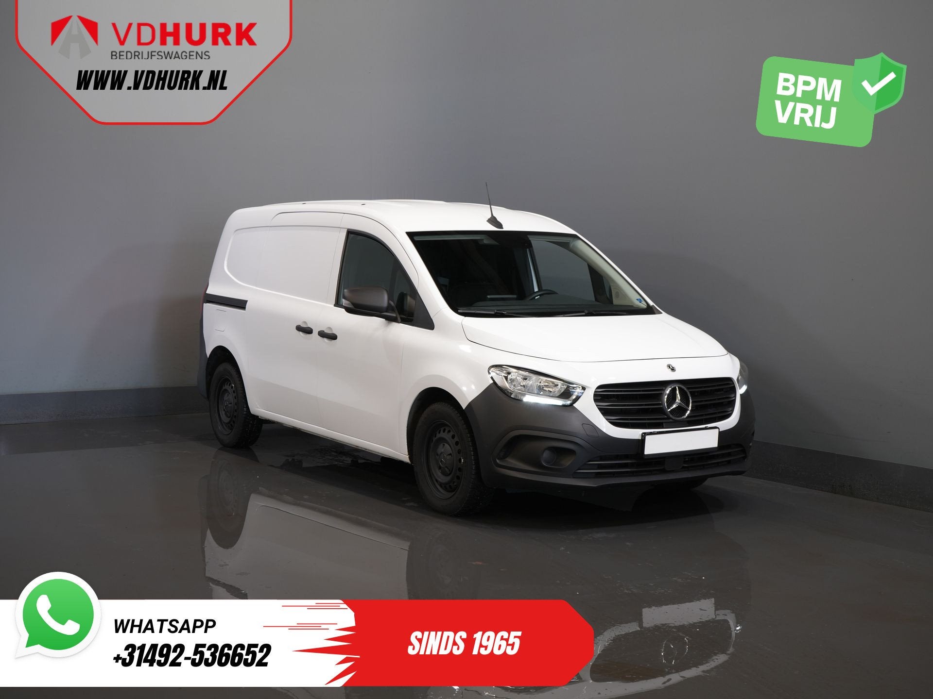 Mercedes-Benz Citan 110 CDI L2 Aut. 3Pers/ Stoelverw/ Carpla, Auto's, Bestelauto's, Stof, Gebruikt, 4 cilinders, Wit