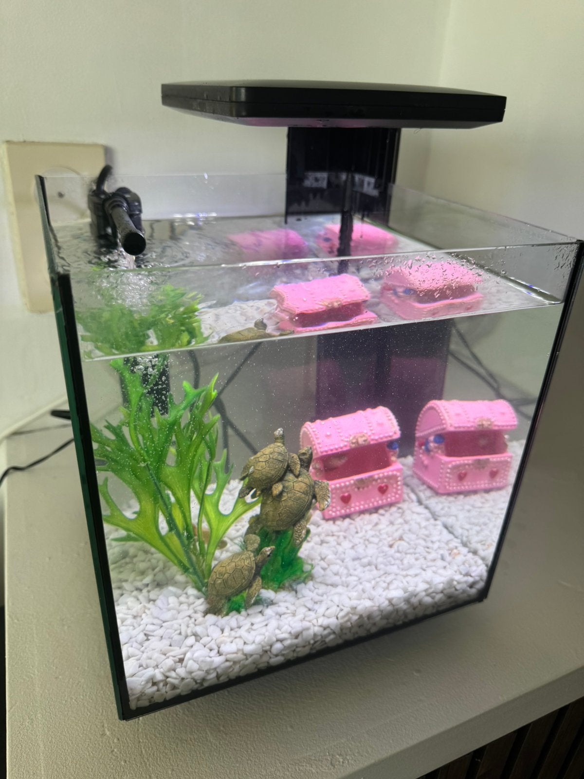 Compleet aquarium met verlichting en accessoires, Dieren en Toebehoren, Ophalen of Verzenden, Zo goed als nieuw, Aquariummeubel