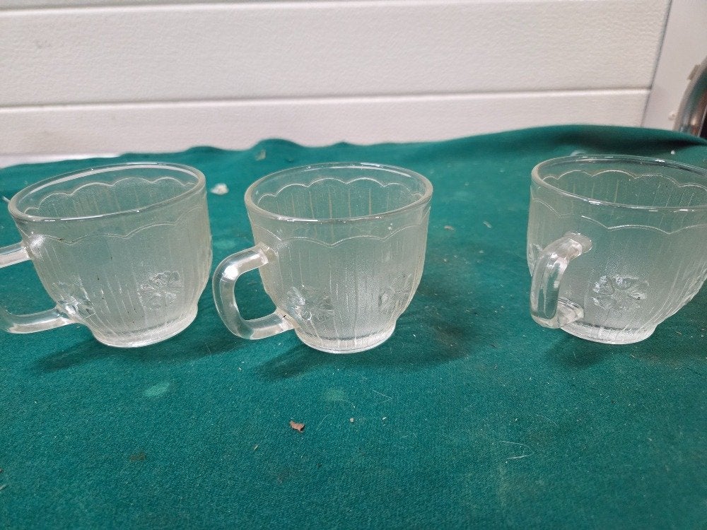 kristallen koppen vintage 3 stuks, Antiek en Kunst, Ophalen of Verzenden