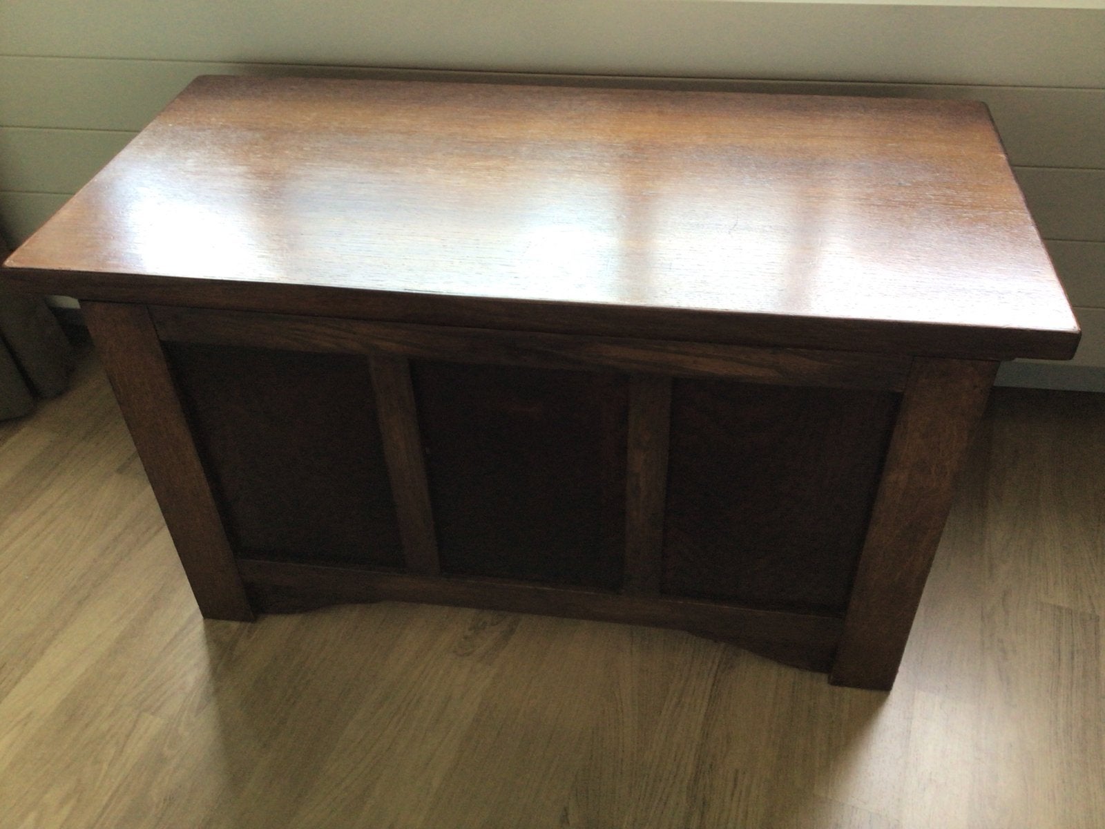 Houten opbergkist / dekenkist - massief hout, Ophalen, 50 – 75, Minder dan 50 cm, Gebruikt
