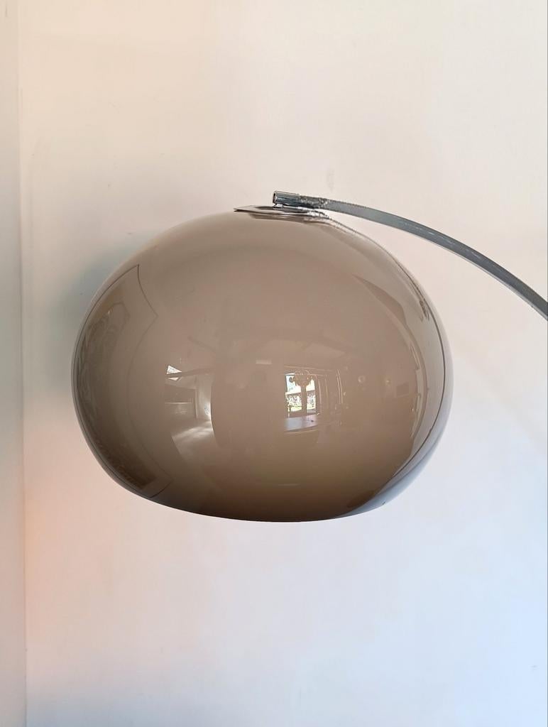 Space Age Booglamp / Vloerlamp Sölken Leuchten 1970's, Huis en Inrichting, Lampen | Vloerlampen, Ophalen, Gebruikt, Metaal, 150 tot 200 cm