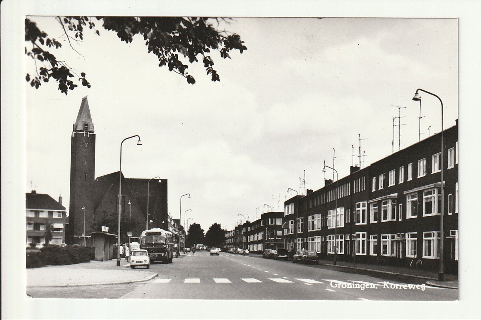 GRONINGEN KORREWEG ABRI VERHEUL VB 10 STADSBUS KERKTOREN, Verzamelen, Ophalen of Verzenden, 1960 tot 1980, Ongelopen, Groningen