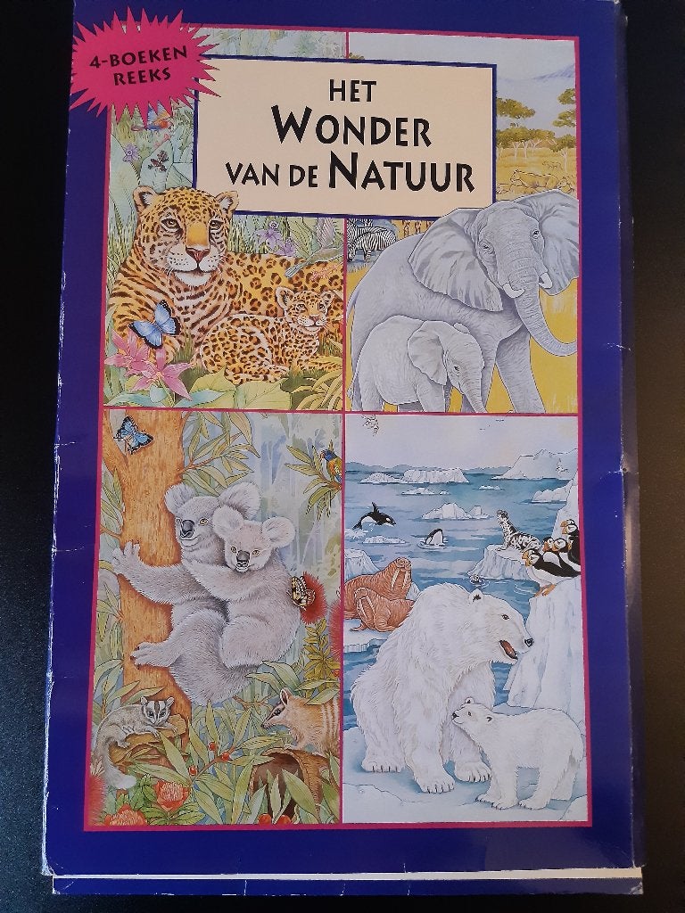 4 Grote boeken Het wonder van de natuur 27,5 x 44 cm, Boeken, Ophalen of Verzenden, Zo goed als nieuw, Prentenboek