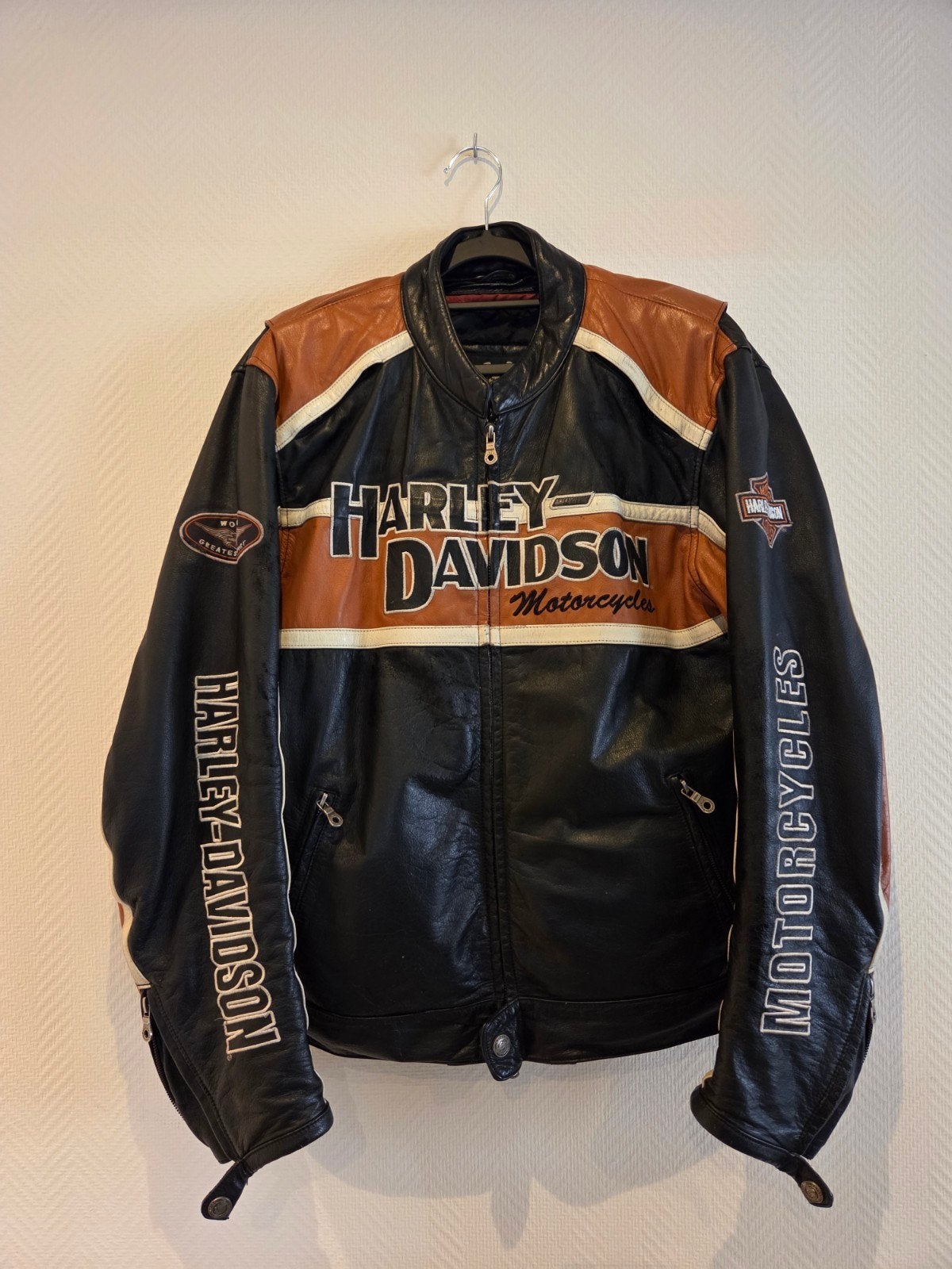 Harley davidson jas maat L, Motoren, Kleding | Motorkleding, Ophalen of Verzenden, Tweedehands, Jas | leer, Harley Davidson. Origineel.