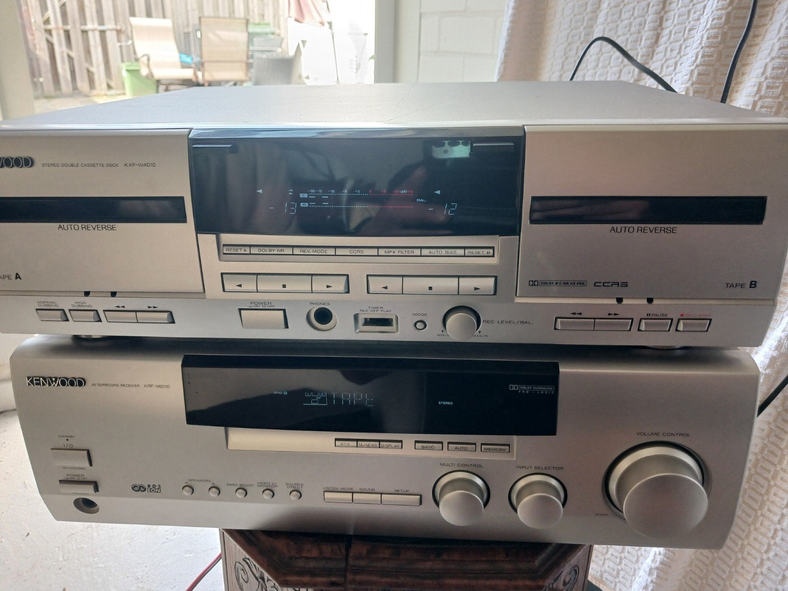 Kenwood Versterker en Dubbel Cassettedeck - Werkend, Ophalen of Verzenden