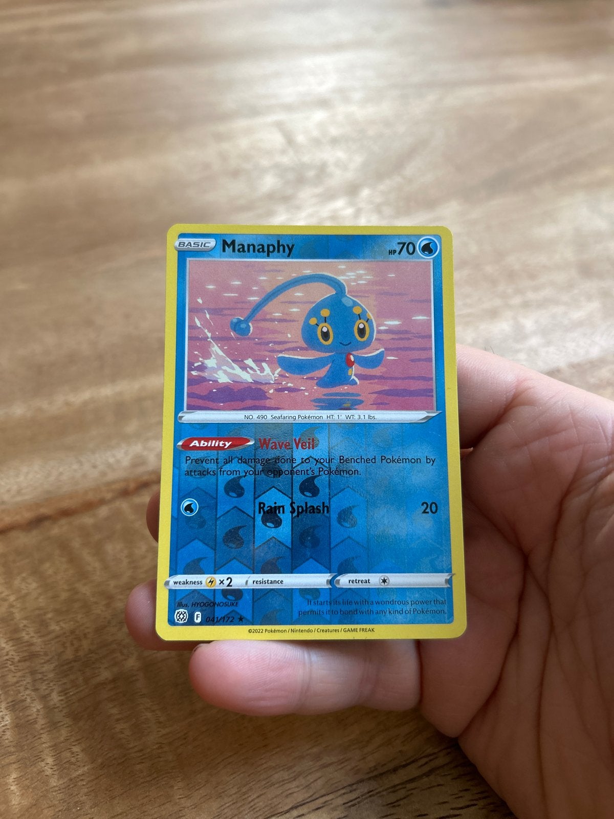 Manaphy #041 Pokémon Kaart - Zo goed als nieuw, Ophalen of Verzenden, Zo goed als nieuw, Losse kaart