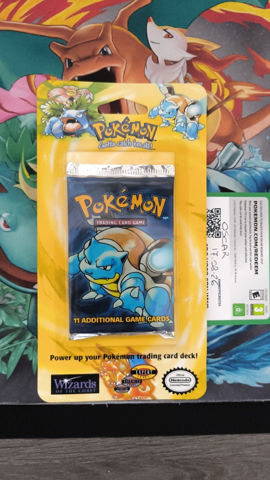 Pokémon WOTC Base Set Blister ( Blastoise artwork), Ophalen of Verzenden, Nieuw, Booster