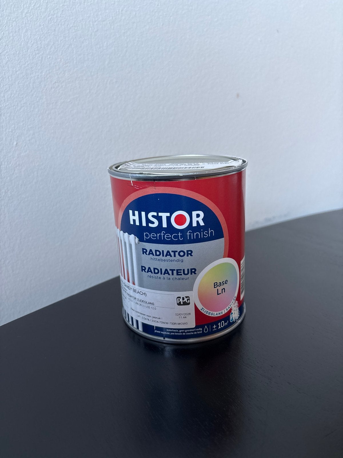 Histor Perfect Finish Radiatorlak Zijdeglans - Sandy Beach, Beige, Ophalen of Verzenden, Zo goed als nieuw, Lak