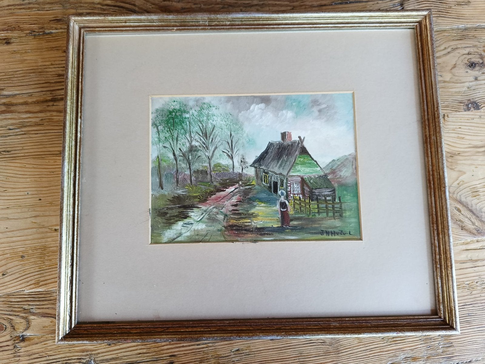 Schilderij prent J.N.H van Zwol, Antiek en Kunst, Ophalen