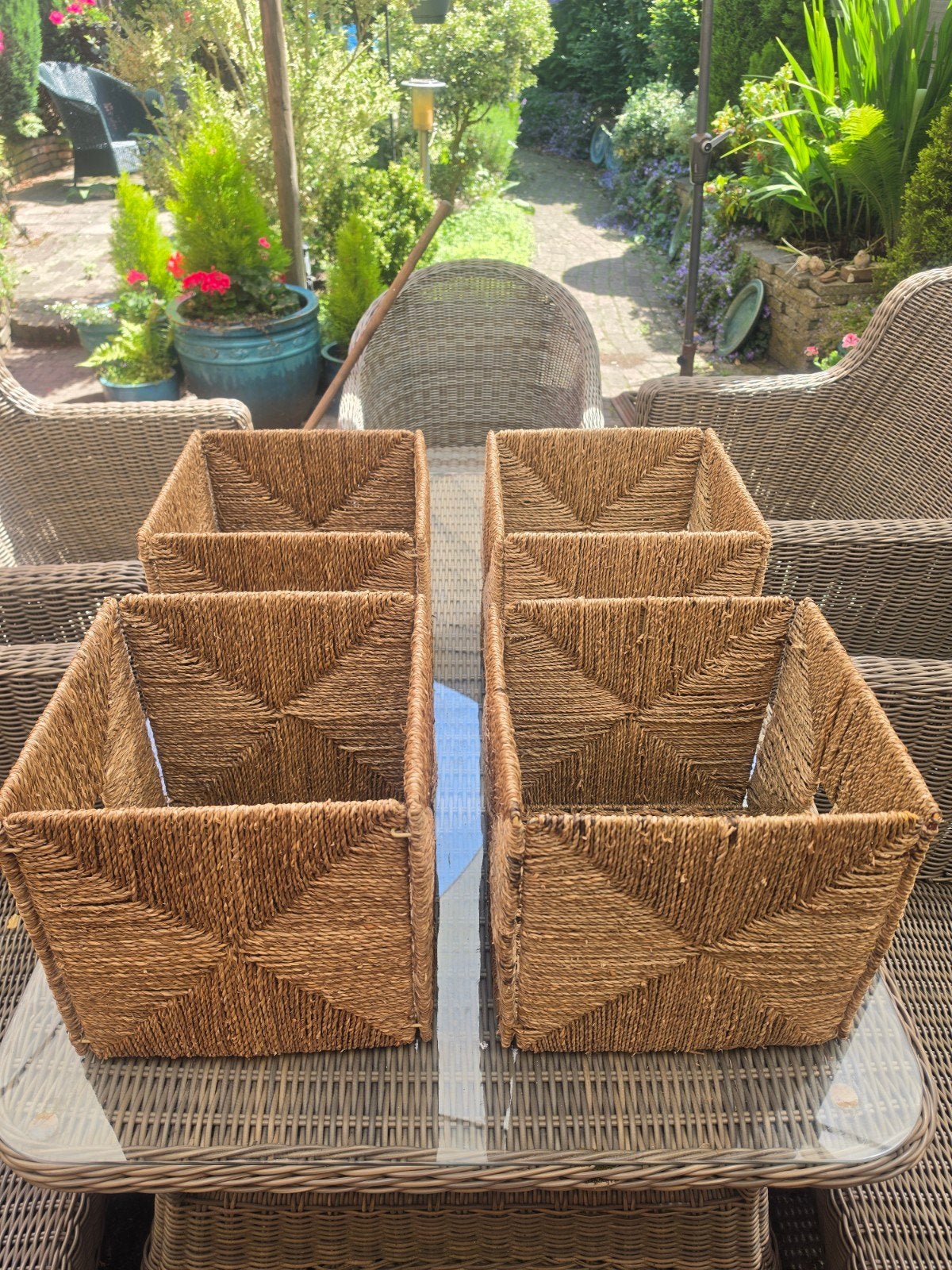 3 (4) IKEA KNIPSA MANDEN KALLAX, Ophalen, Zo goed als nieuw, Vierkant, Riet