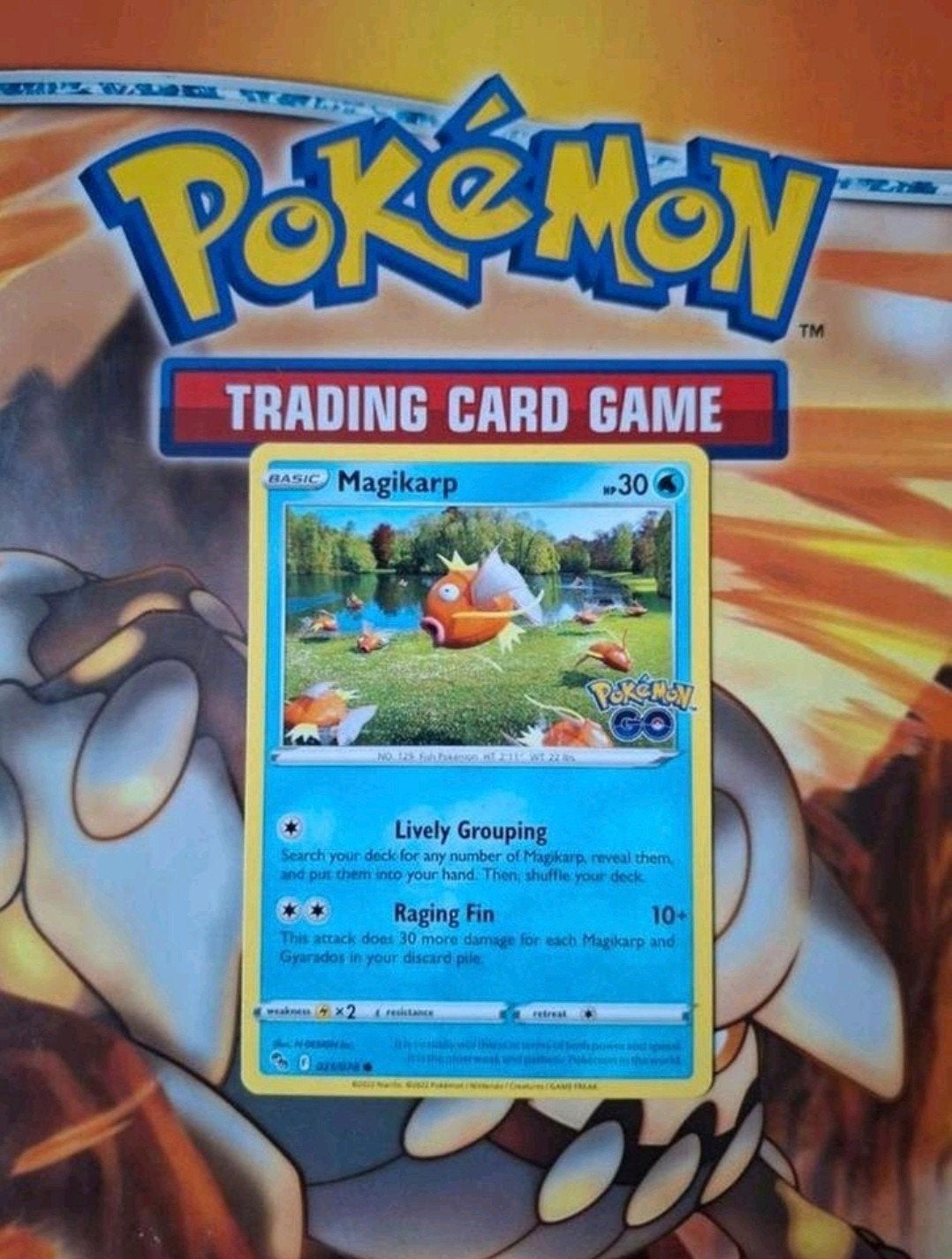 Magikarp 021/078 Pokemon go kaart nm-mint, Ophalen of Verzenden, Zo goed als nieuw, Losse kaart