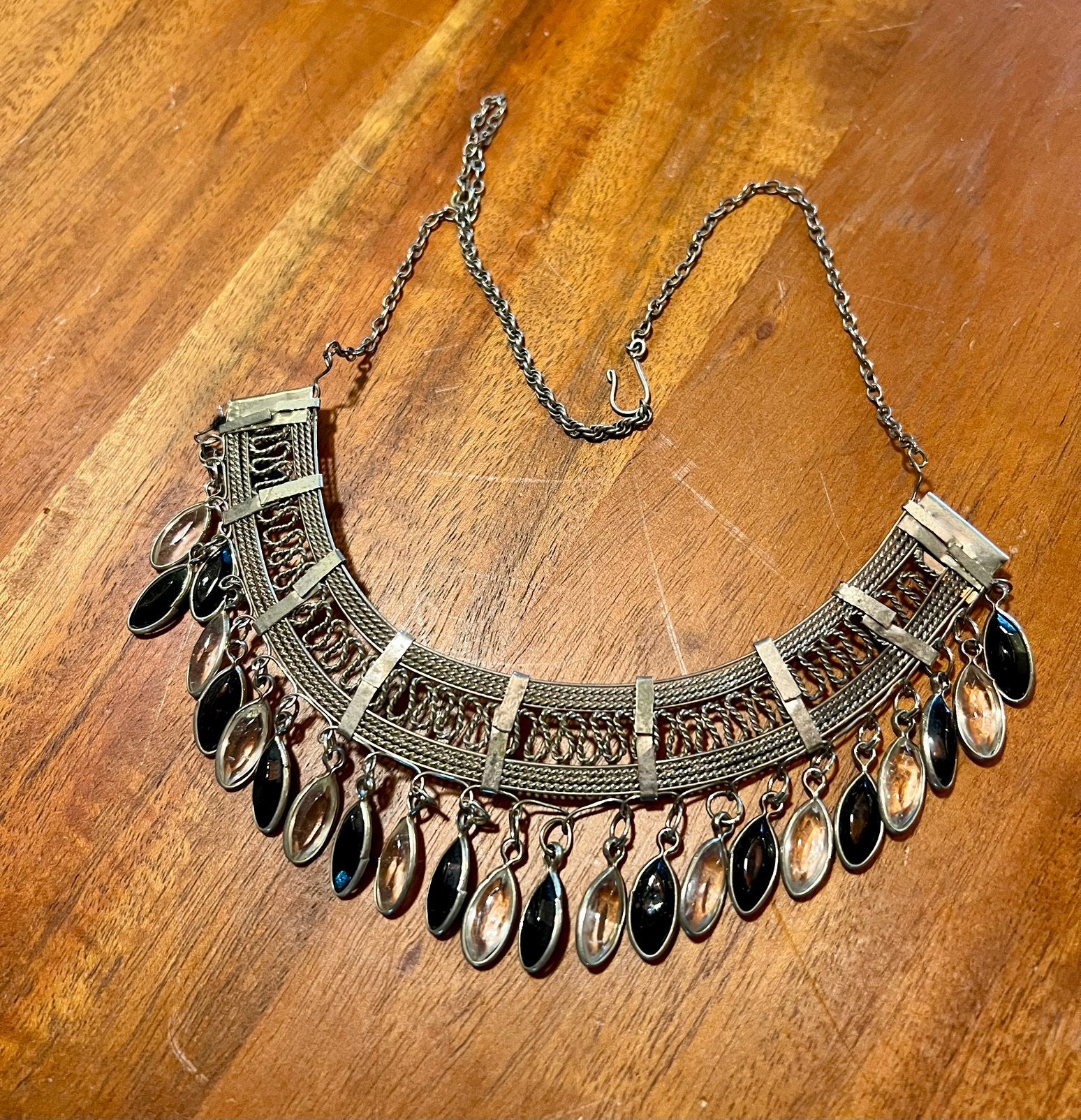 Vintage filgrain Afghaanse Kuchi ketting sieraad boho bedels, Overige materialen, Met strass, Ophalen of Verzenden, Zo goed als nieuw