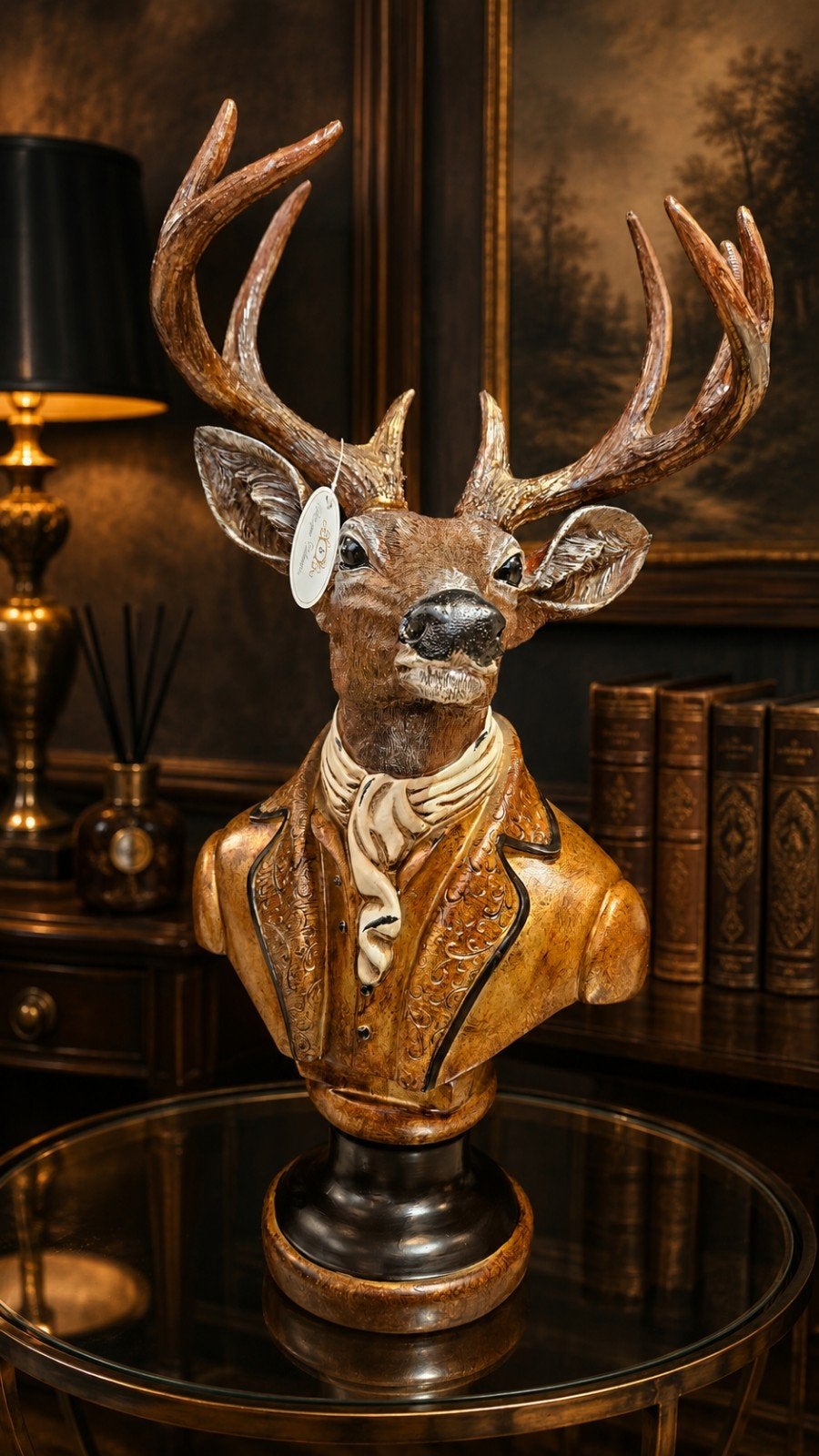DUTCH STYLE BAROQUE COLLECTION Hertenbuste Polyresin Goud-Br, Meerkleurig, Overige materialen, Nieuw, Ophalen of Verzenden