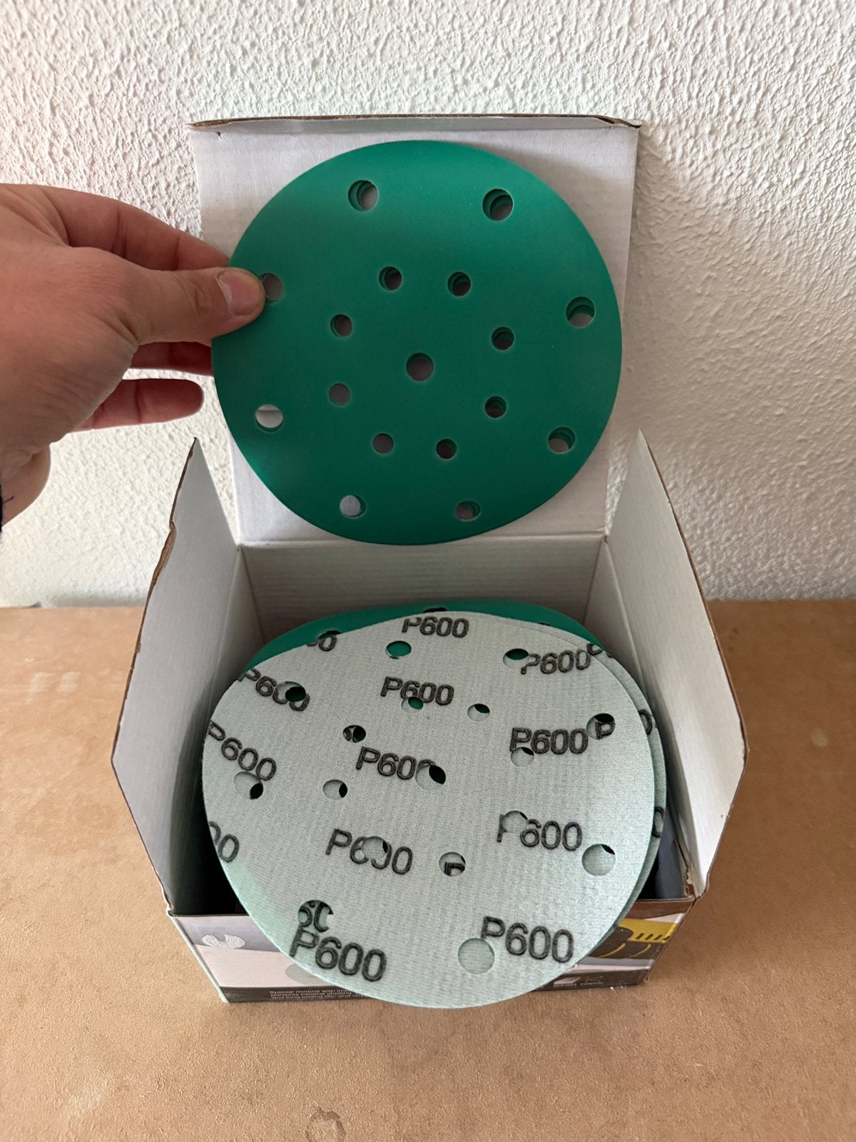 Schuurpapier klittenband 150mm 17 stofgaten nieuw 50 stuks, Ophalen of Verzenden, Nieuw, Minder dan 600 watt, Excentrische schuurmachine