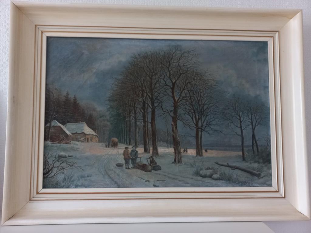 Winterlandschap, Antiek en Kunst, Kunst | Schilderijen | Klassiek, Ophalen