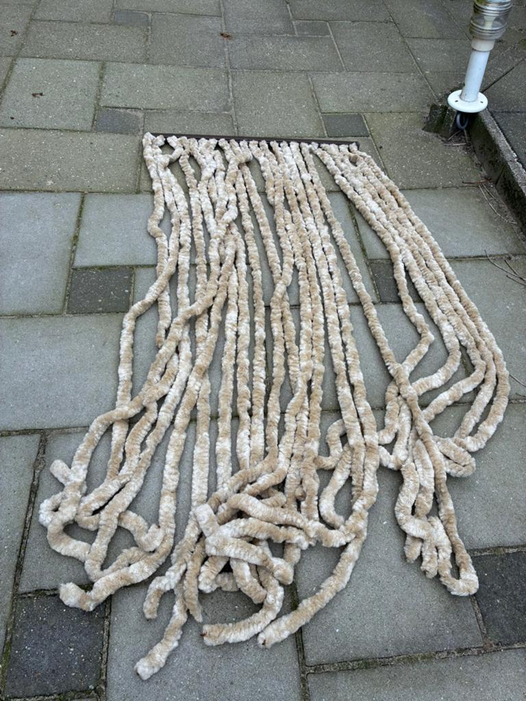 Kattenstaart vliegengordijn, Kunststof, Binnendeur, Zo goed als nieuw, 200 tot 215 cm