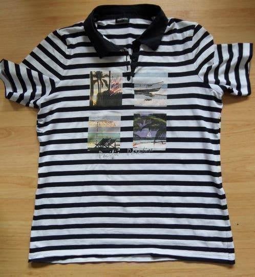 Gestreept poloshirt van Gerry Weber met print maat L, Meerkleurig, Maat 42/44 (L), Ophalen of Verzenden, Zo goed als nieuw
