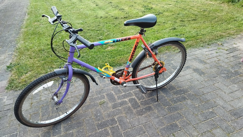 Vintage Raleigh Mustang Mountainbike 18 speed, Ophalen, Gebruikt, Velgrem, Overige merken
